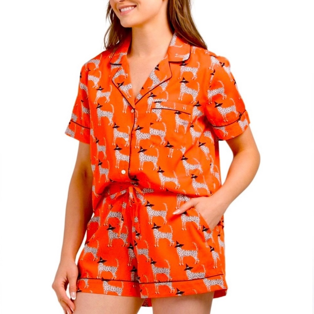 Funky Witch Cat Print Pajamas - Picture 8 of 8